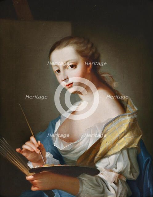 Portrait of Wilhelmine Caroline Amalie (1757-1838), the artist's daughter, as an allegory..., 1770s. Creator: Tischbein; Johann Heinrich; the Elder (1722-1789).