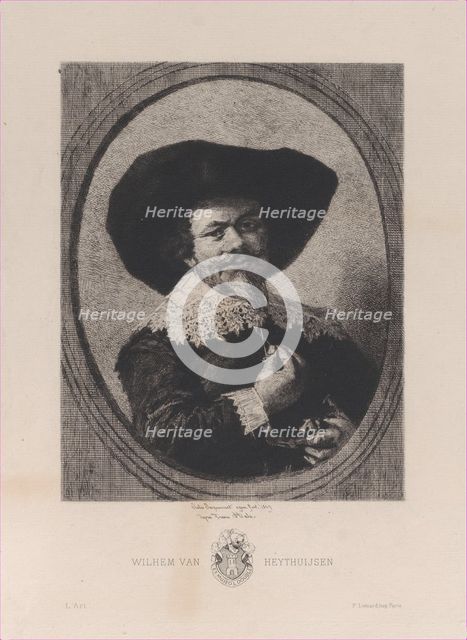 Portrait of Wilhem van Heythuijsen, after Frans Hals, 1869. Creator: Jules-Ferdinand Jacquemart.