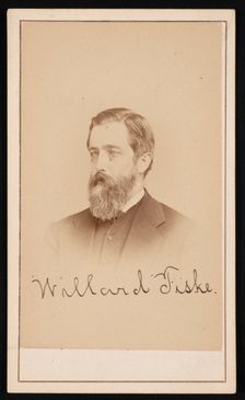 Portrait of Willard Fiske (1831-1904), Circa 1870s. Creator: Purdy & Frear