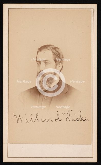 Portrait of Willard Fiske (1831-1904), Circa 1870s. Creator: Purdy & Frear.