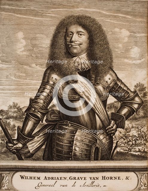 Portrait of Willem Adriaan II van Horne (1633-1694) (From: Schauplatz des Krieges), 1675. Creator: Anonymous.