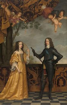 Portrait of Willem II (1626-1650), Prince of Orange, and his Wife Mary Stuart (1631-1660), 1647. Creator: Gerrit van Honthorst