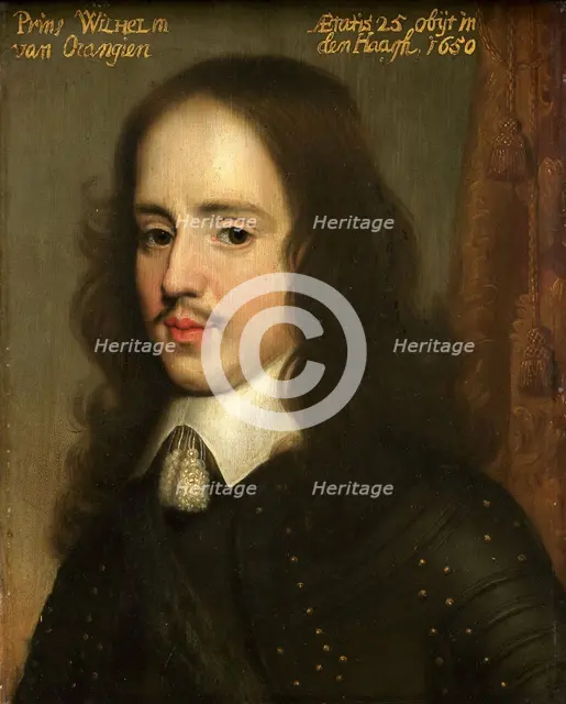 Portrait of Willem II (1626-50), Prince of Orange, c.1653. Creator: Workshop of Gerard van Honthorst.