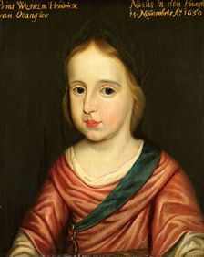 Portrait of Willem III (1650-1702), Prince of Orange, c.1653. Creator: Workshop of Gerard van Honthorst