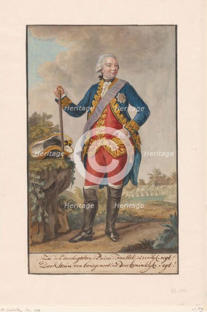 Portrait of Willem V, 1789. Creator: Mathias de Sallieth.