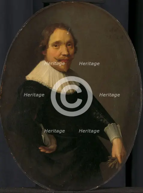 Portrait of Willem van Oldenbarneveldt, Lord of Stoutenburg, Cavalry Captain in Spanish..., 1634. Creator: Anon.