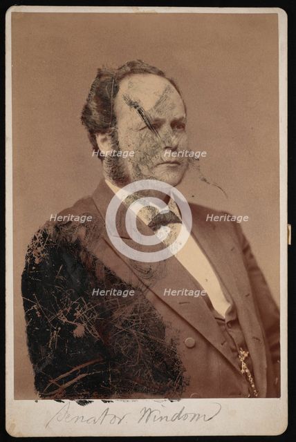 Portrait of William Windom (1827-1891), Between 1876 and 1880. Creator: Samuel Montague Fassett.