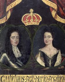 Portrait of William and Mary, (c late 18th century?). Creator: Unknown