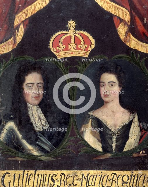 Portrait of William and Mary, (c late 18th century?). Creator: Unknown.