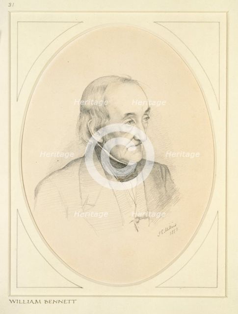 Portrait of William Bennett, 1850. Artist: John Everett Millais.