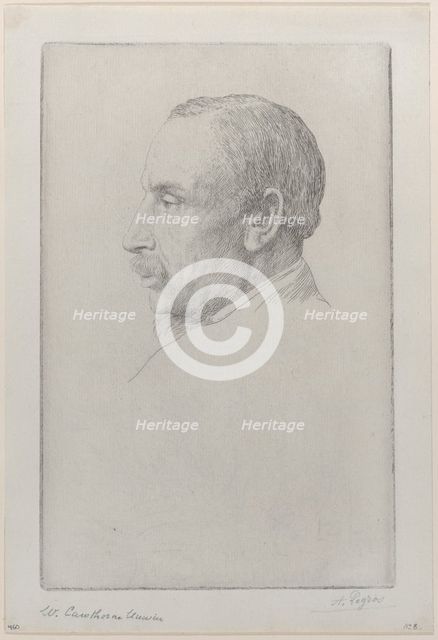 Portrait of William Cawthorne Unwin, 1892. Creator: Alphonse Legros.
