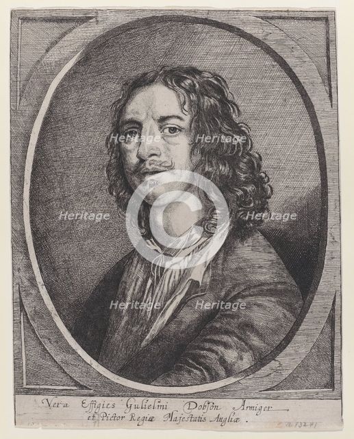 Portrait of William Dobson, 1645-49 (?). Creator: Josias English.
