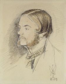 Portrait of William Holman Hunt, 1854. Artist: John Everett Millais