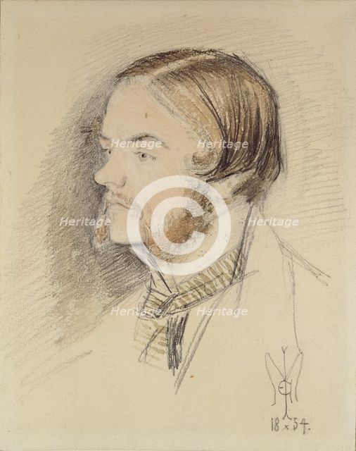 Portrait of William Holman Hunt, 1854. Artist: John Everett Millais.