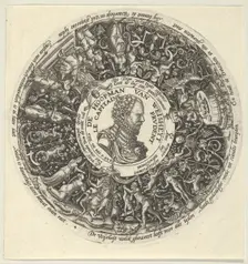 Portrait of William I of Orange, from a Series of Tazza Designs, ca. 1588. Creator: Theodor de Bry