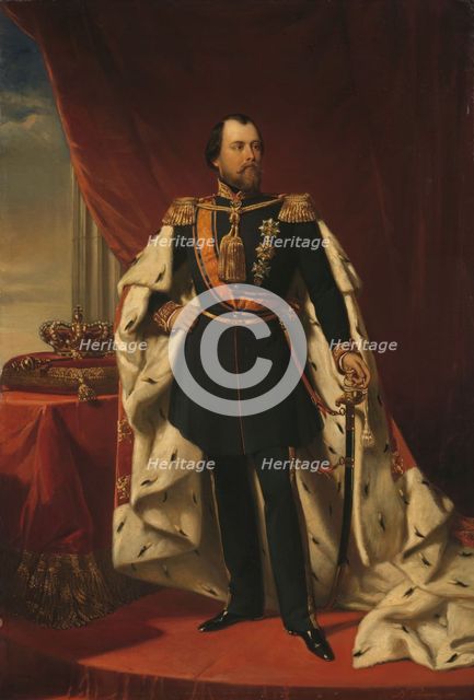Portrait of William III, King of the Netherlands, 1856. Creator: Nicolaas Pieneman.