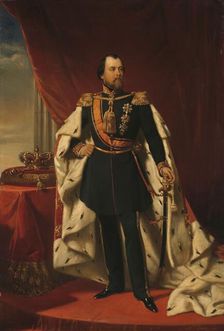 Portrait of William III, King of the Netherlands, 1856. Creator: Nicolaas Pieneman