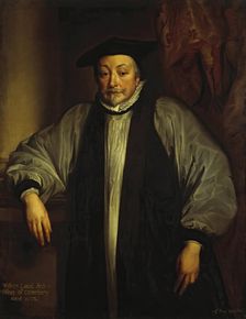 Portrait of William Laud, Archbishop of Canterbury, 1638. Creator: Workshop of Anthony van Dyck