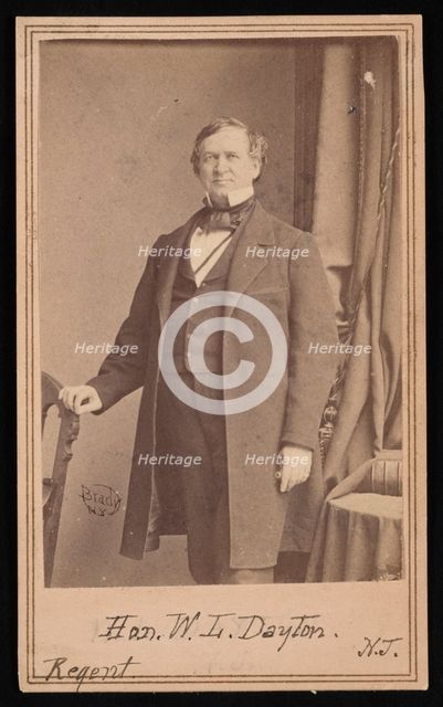 Portrait of William Lewis Dayton (1807-1864), Before 1864. Creator: Brady's National Photographic Portrait Galleries.