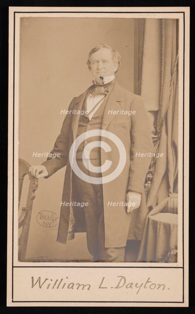 Portrait of William Lewis Dayton (1807-1864), Before 1864. Creator: Brady's National Photographic Portrait Galleries.