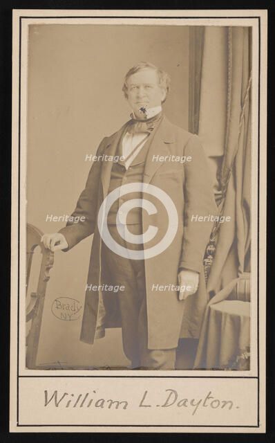 Portrait of William Lewis Dayton (1807-1864), Before 1864. Creator: Brady's National Photographic Portrait Galleries.