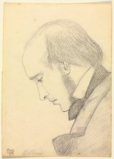 Portrait of William Michael Rossetti, c. 1853. Creator: Christina Georgina Rossetti (British, 1830-1894)