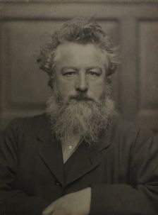 Portrait of William Morris (1834-1896), c. 1886. Creator: Anonymous