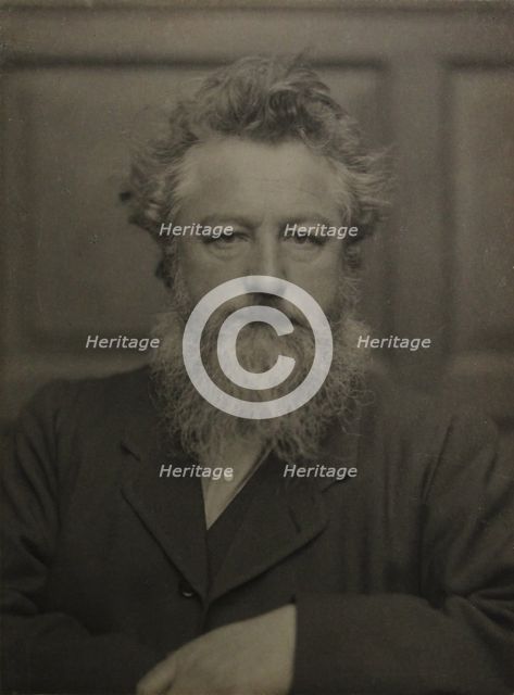 Portrait of William Morris (1834-1896), c. 1886. Creator: Anonymous.