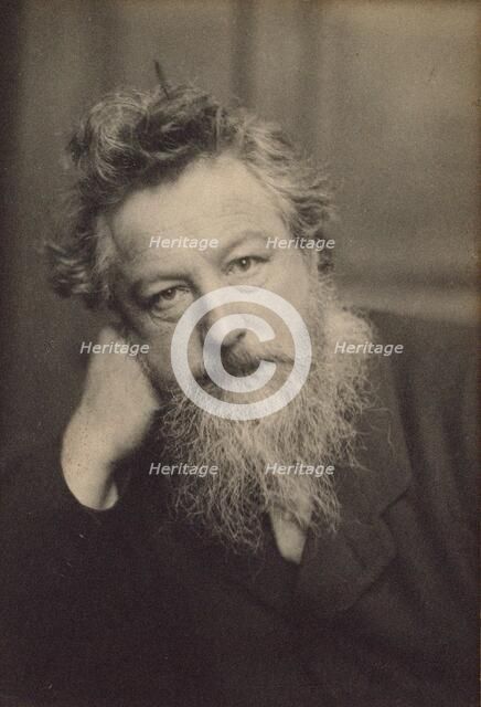 Portrait of William Morris (1834-1896). Creator: Hollyer, Frederick (1838-1933).