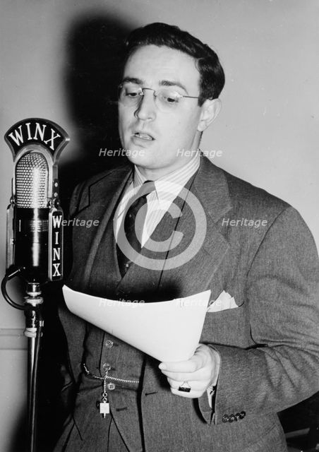 Portrait of William P. Gottlieb, WINX, Washington, D.C., ca. 1940. Creator: Delia Potofsky Gottlieb.