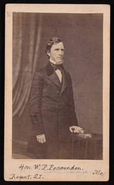 Portrait of William Pitt Fessenden (1806-1869), Before 1869. Creator: Brady's National Photographic Portrait Galleries