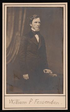 Portrait of William Pitt Fessenden (1806-1869), Before 1869. Creator: Brady's National Photographic Portrait Galleries