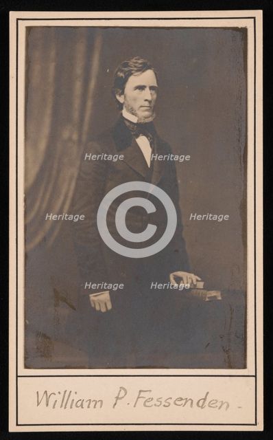 Portrait of William Pitt Fessenden (1806-1869), Before 1869. Creator: Brady's National Photographic Portrait Galleries.