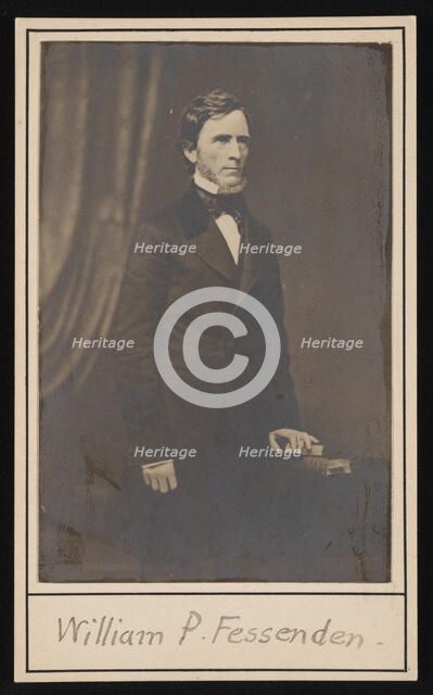 Portrait of William Pitt Fessenden (1806-1869), Before 1869. Creator: Brady's National Photographic Portrait Galleries.