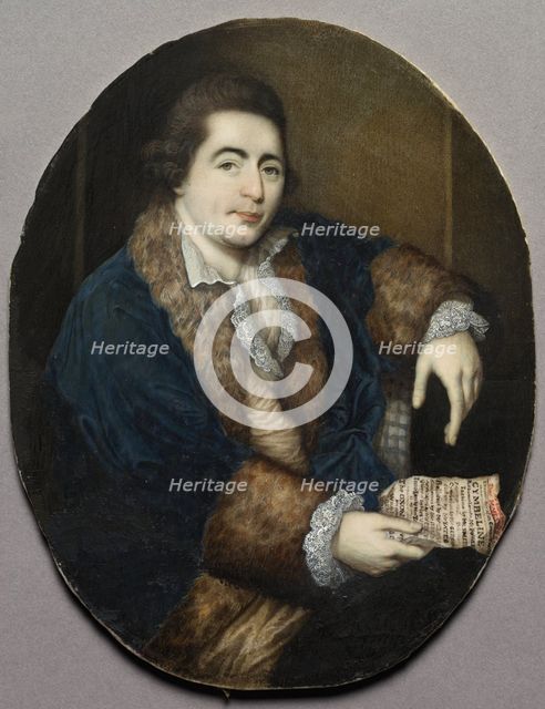 Portrait of William Powell, c. 1765. Creator: James Scouler (British, 1740-1812).