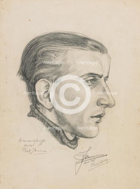 Portrait of Wim van Hooff, 1944-1945. Creator: Piet Jansen.