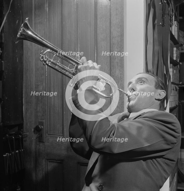 Portrait of Wingy Manone, William P. Gottlieb's office, New York, N.Y., 1946. Creator: William Paul Gottlieb.