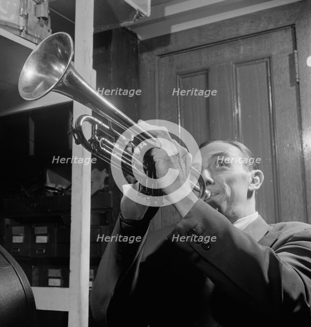 Portrait of Wingy Manone, William P. Gottlieb's office, New York, N.Y., 1946. Creator: William Paul Gottlieb.