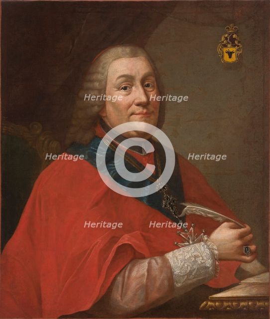 Portrait of Wladyslaw Lubienski (1703-1767), Archbishop of Gniezno and the Primate...between 1758-67 Creator: Unknown.