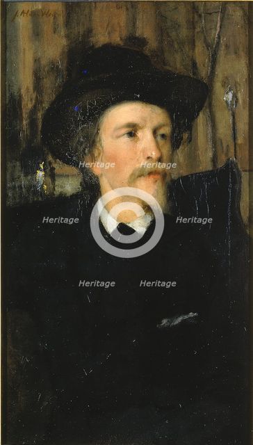 Portrait of Wyatt Eaton, ca. 1878. Creator: Julian Alden Weir.