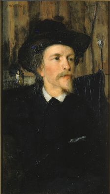 Portrait of Wyatt Eaton, ca. 1878. Creator: Julian Alden Weir