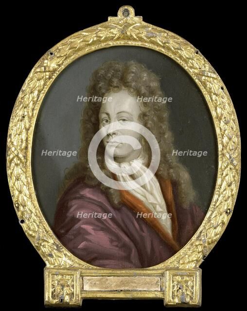 Portrait of Tobias Gutberleth, Man of Letters in Leeuwarden, 1700-1732. Creator: Arnoud van Halen.