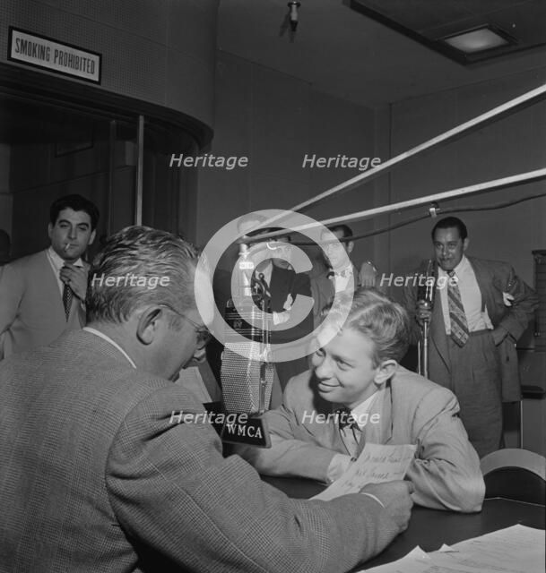 Portrait of Tommy Dorsey, Mel Tormé, Georgie Auld, Ray McKinley, Johnny...WMCA, N.Y., 1947. Creator: William Paul Gottlieb.
