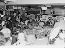 Portrait of Tommy Dorsey, record store, Washington, D.C., 1938. Creator: William Paul Gottlieb