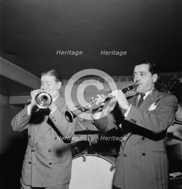 Portrait of Tony Parenti and Wild Bill Davison, Jimmy Ryan's (Club), New York, N.Y., ca. Aug. 1946. Creator: William Paul Gottlieb.