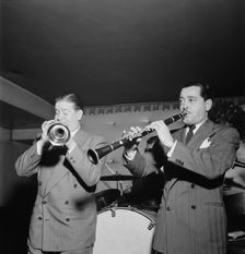 Portrait of Tony Parenti and Wild Bill Davison, Jimmy Ryan's (Club), New York, N.Y., ca. Aug. 1946. Creator: William Paul Gottlieb