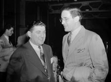 Portrait of Tony Pastor and William P. Gottlieb, Hotel Edison(?), New York, N.Y., 1946. Creator: Delia Potofsky Gottlieb