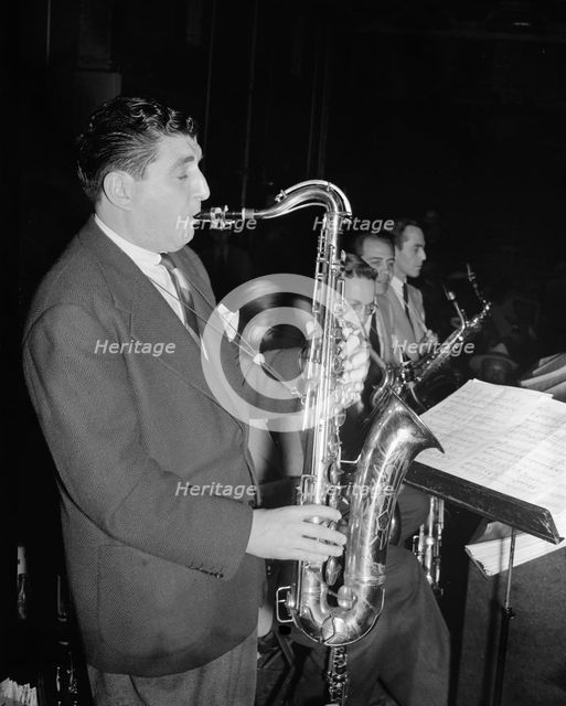 Portrait of Tony Pastor, Hotel Edison(?), New York, N.Y., 1946. Creator: William Paul Gottlieb.