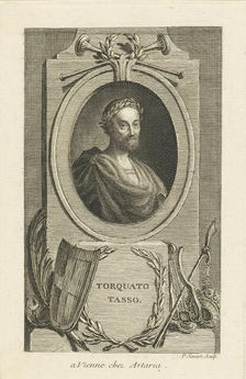 Portrait of Torquato Tasso (1544-1595) , ca 1770. Creator: Savart, Pierre (1737-1780)