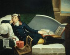 Portrait of Tadeusz Kosciuszko (1746-1817), with a saber gifted by the Whigs, Between 1807 and 1830. Creator: Cosway, Richard, (after) (1742-1821)